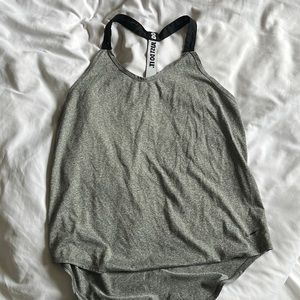 Grey Nike racer back running tank